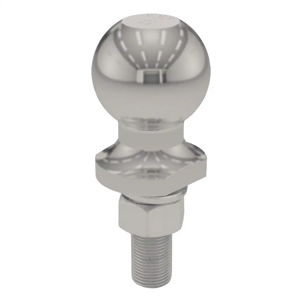 CURT 2" TRAILER BALL - 3/4" X 2-1/8" SHANK - 3,500 LB. - STAINLESS STEEL