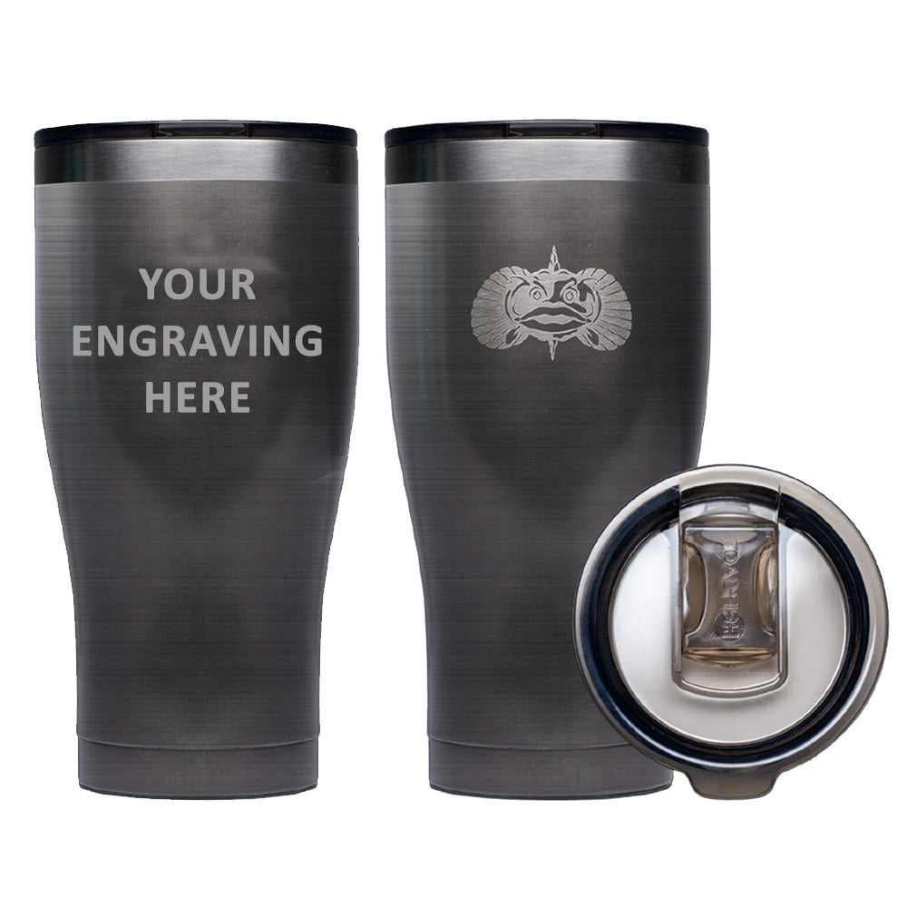 TOADFISH CUSTOM ENGRAVED NON-TIPPING 20OZ TUMBLER - GRAPHITE (MINIMUM ORDER QUANTITY OF 25)