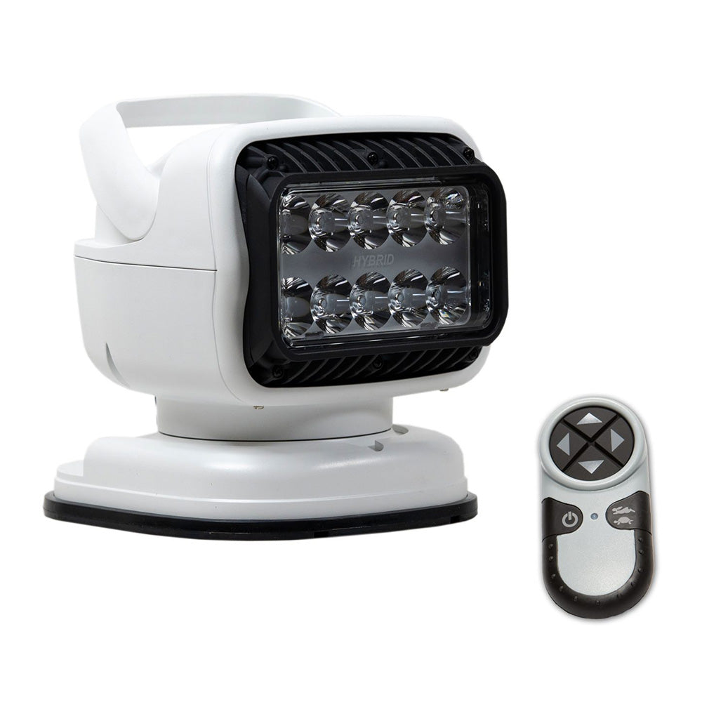 GOLIGHT GT SERIES LED HYBRID PORTABLE LIGHT W/PERMANENT SHOE MOUNT HANDHELD WIRELESS REMOTE - 12V - WHITE