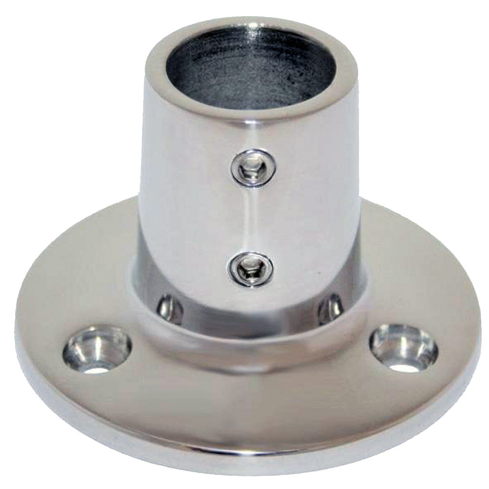 WHITECAP 1" O.D. 90° ROUND BASE SS RAIL FITTING