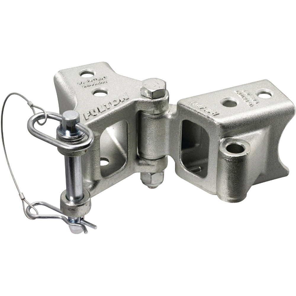 FULTON FOLD-AWAY BOLT-ON HINGE KIT 2" X 3" TRAILER BEAM, RATING 5,000 LBS., 48" PIVOT, Z-MAX 600 ZINC FINISH