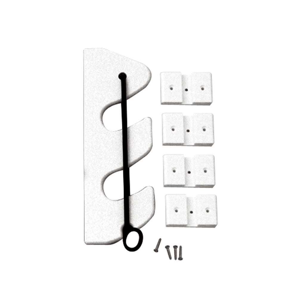 TACO 2-ROD POLY BUNGEE ROD HOLDER RACK - WHITE