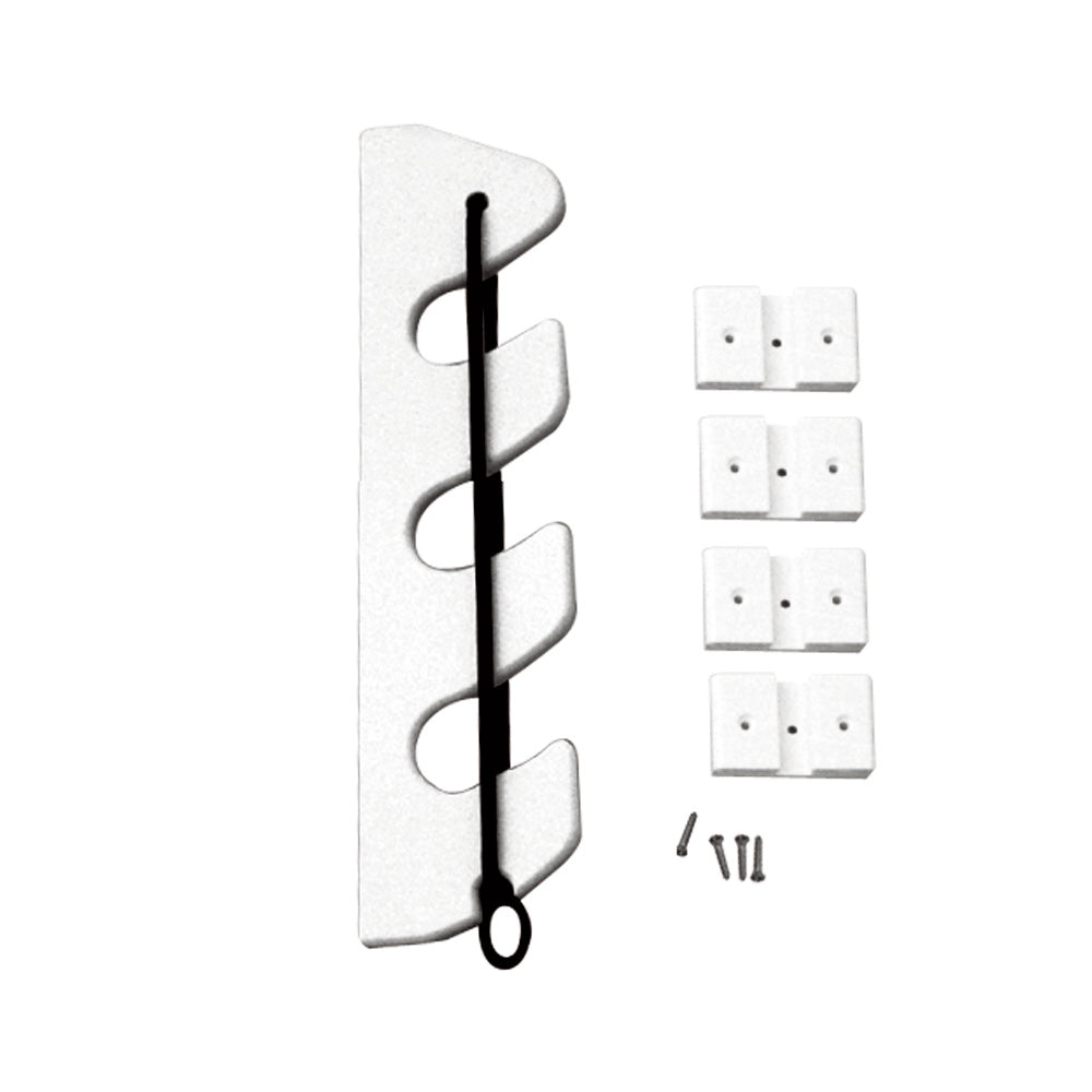 TACO 3-ROD POLY BUNGEE ROD HOLDER RACK - WHITE