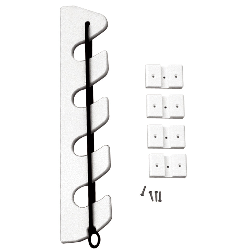 TACO 4-ROD POLY BUNGEE ROD HOLDER RACK - WHITE