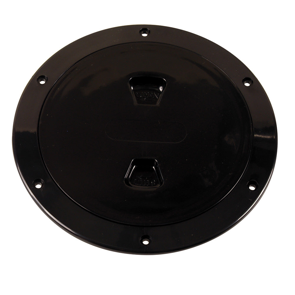 BECKSON 6" SMOOTH CENTER SCREW-OUT DECK PLATE - BLACK