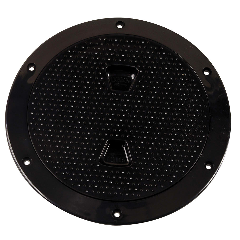 BECKSON 6" NON-SKID SCREW-OUT DECK PLATE - BLACK