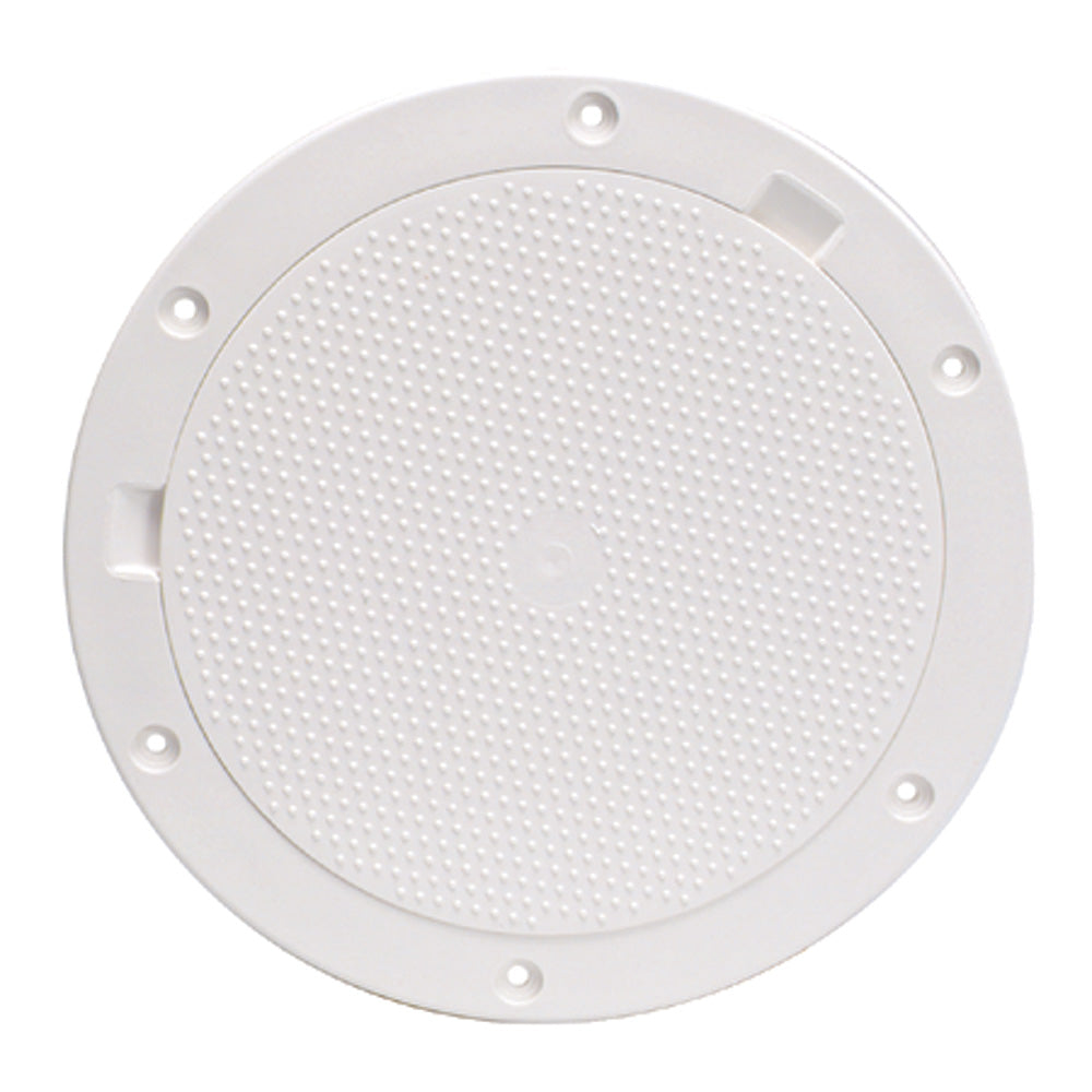 BECKSON 8" NON-SKID PRY-OUT DECK PLATE - WHITE