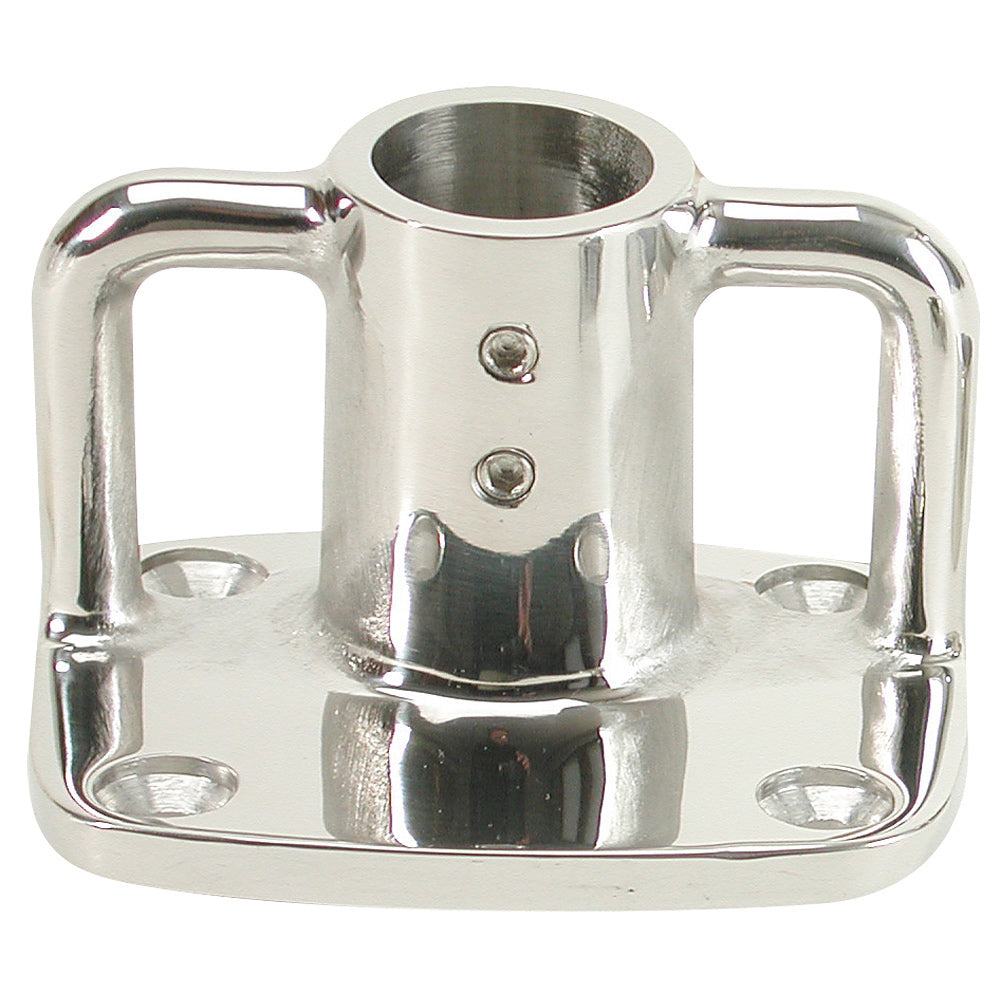 WHITECAP 4° RECTANGULAR BASE - 316 STAINLESS STEEL - 3-1/2" X 3"