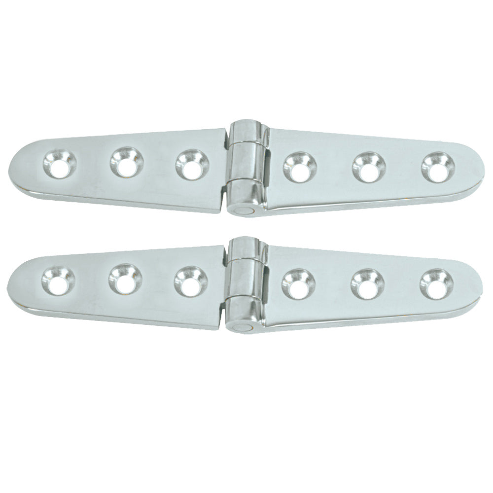 WHITECAP STRAP HINGE - CP/BRASS - 6" X 1-1/8" - PAIR