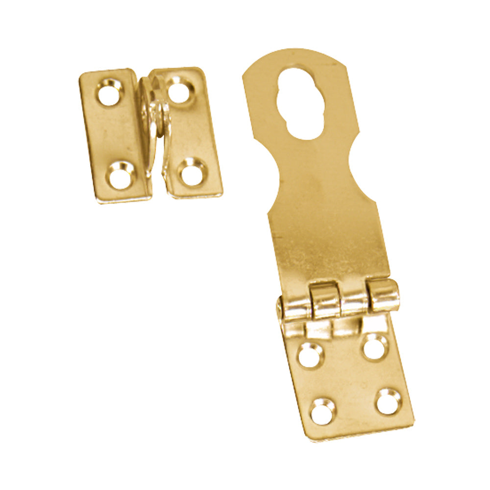 WHITECAP SWIVEL SAFETY HASP - POLISHED BRASS - 1" X 3"