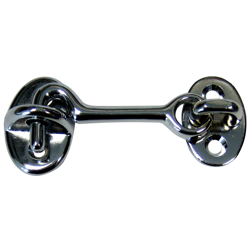 WHITECAP CABIN DOOR HOOK - CP/BRASS - 2"