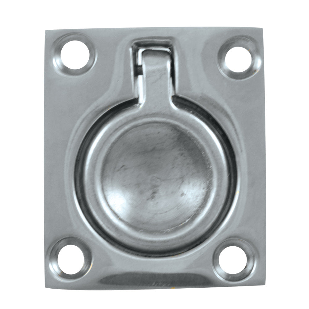 WHITECAP FLUSH PULL RING - CP/BRASS - 1-1/2" X 1-3/4"