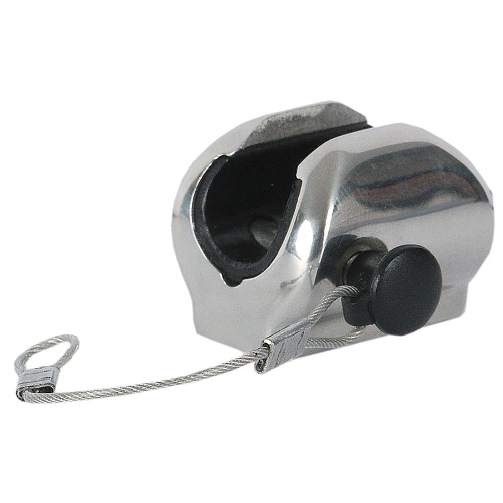 TACO FLAT DECK HINGE W/PIN & LANYARD - FITS 7/8" TUBE