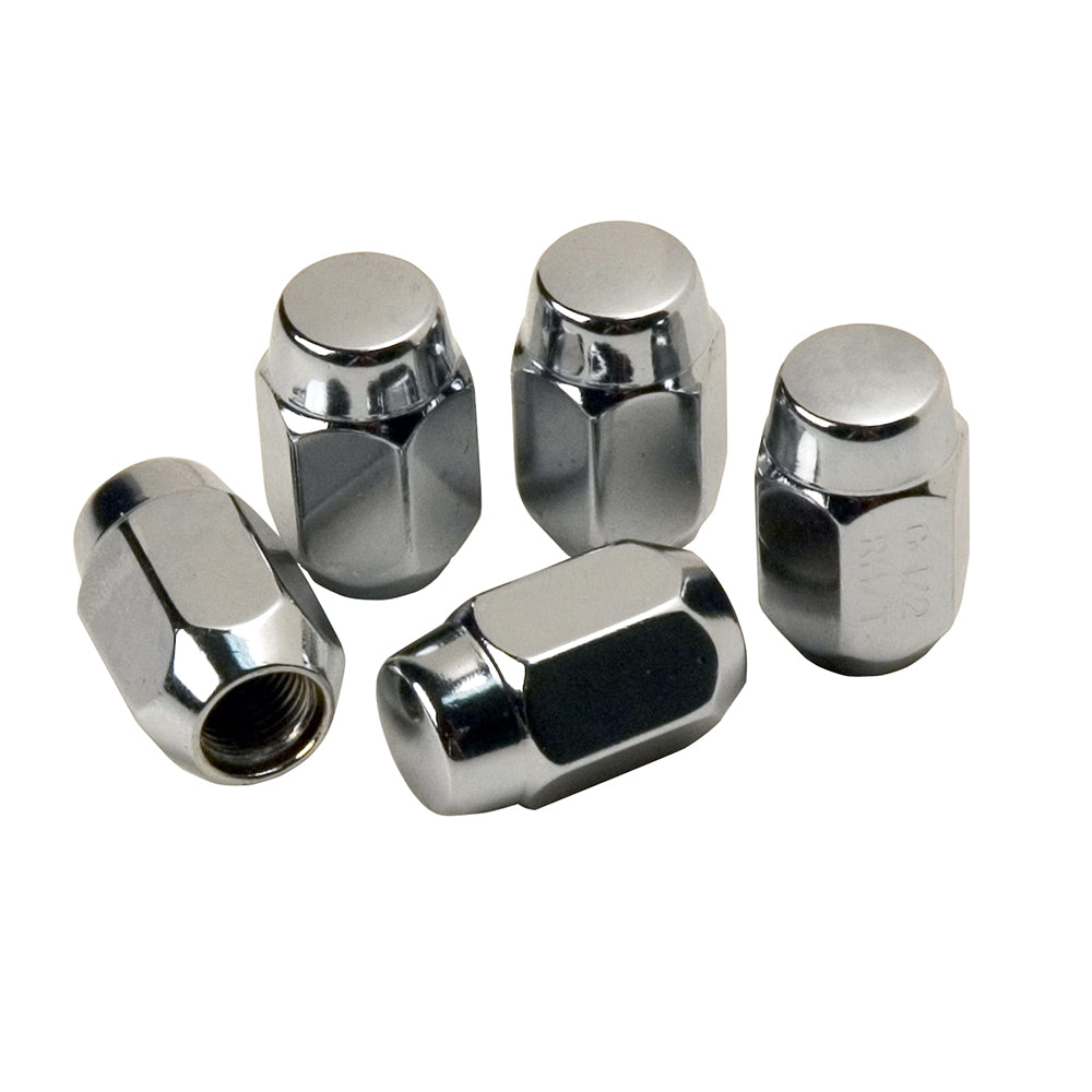 C.E. SMITH CHROME ACORN WHEEL NUTS - 1/2"-20