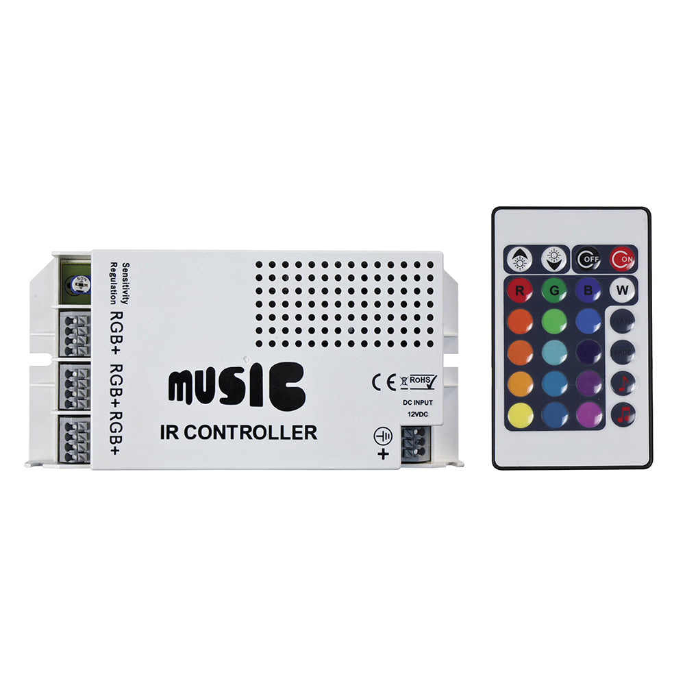 HEISE SOUND ACTIVATED RGB CONTROLLER W/IR REMOTE