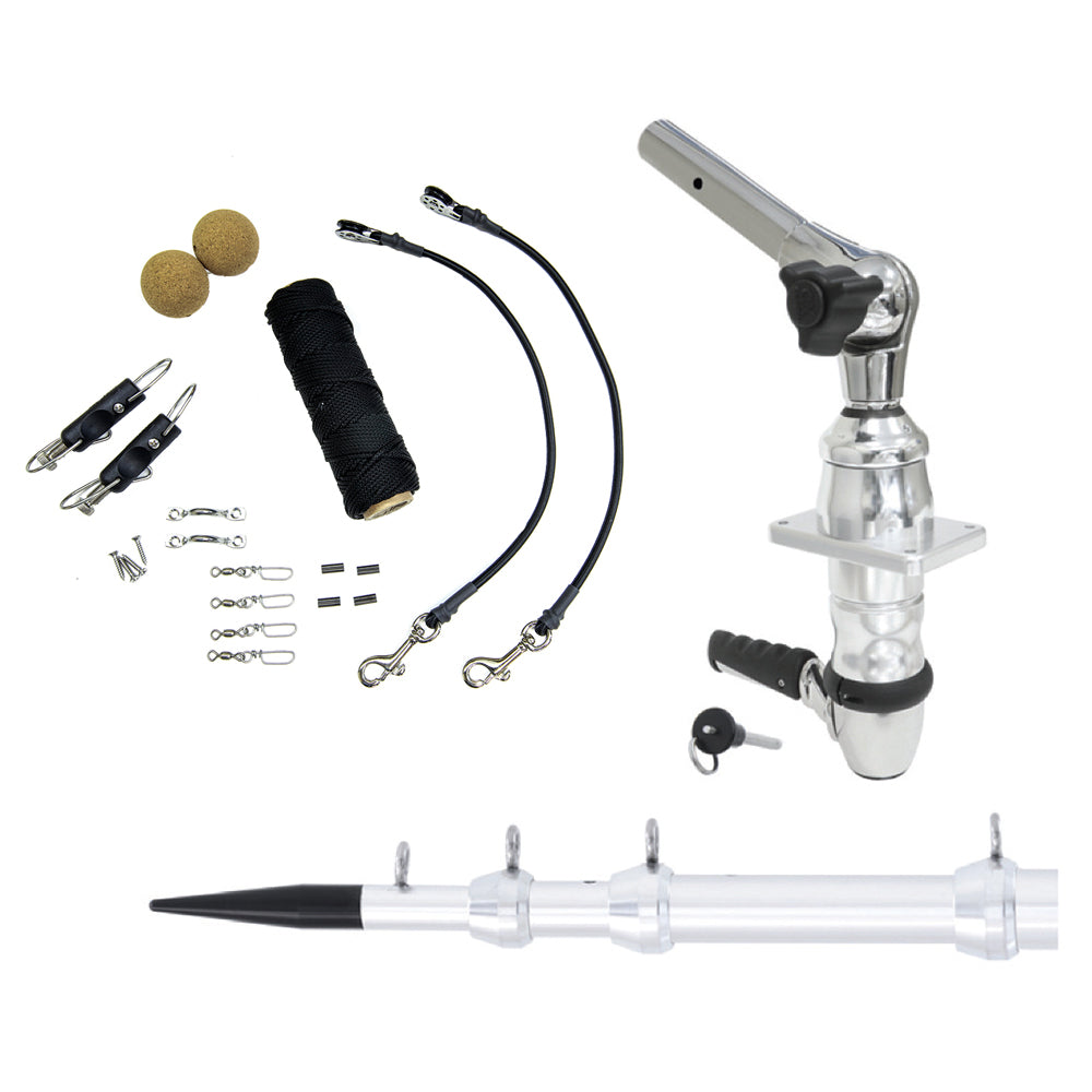 TIGRESS XD TOP MOUNT SYSTEM - 15' - SILVER OUTRIGGERS ELITE RIGGING KIT