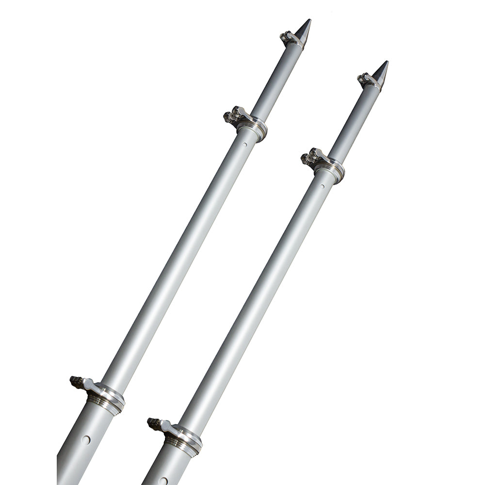 TACO 18' DELUXE OUTRIGGER POLES W/ROLLERS - SILVER/SILVER