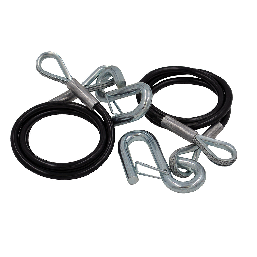 C.E. SMITH SAFETY CABLES - 5000LB CAPACITY - PVC COATED - PAIR