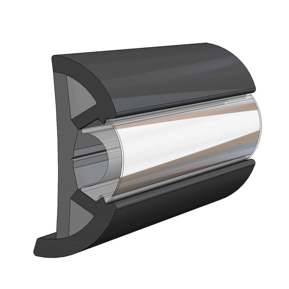 TACO LARGE SUPROFLEX RUB RAIL 2.5" X 1" - BLACK