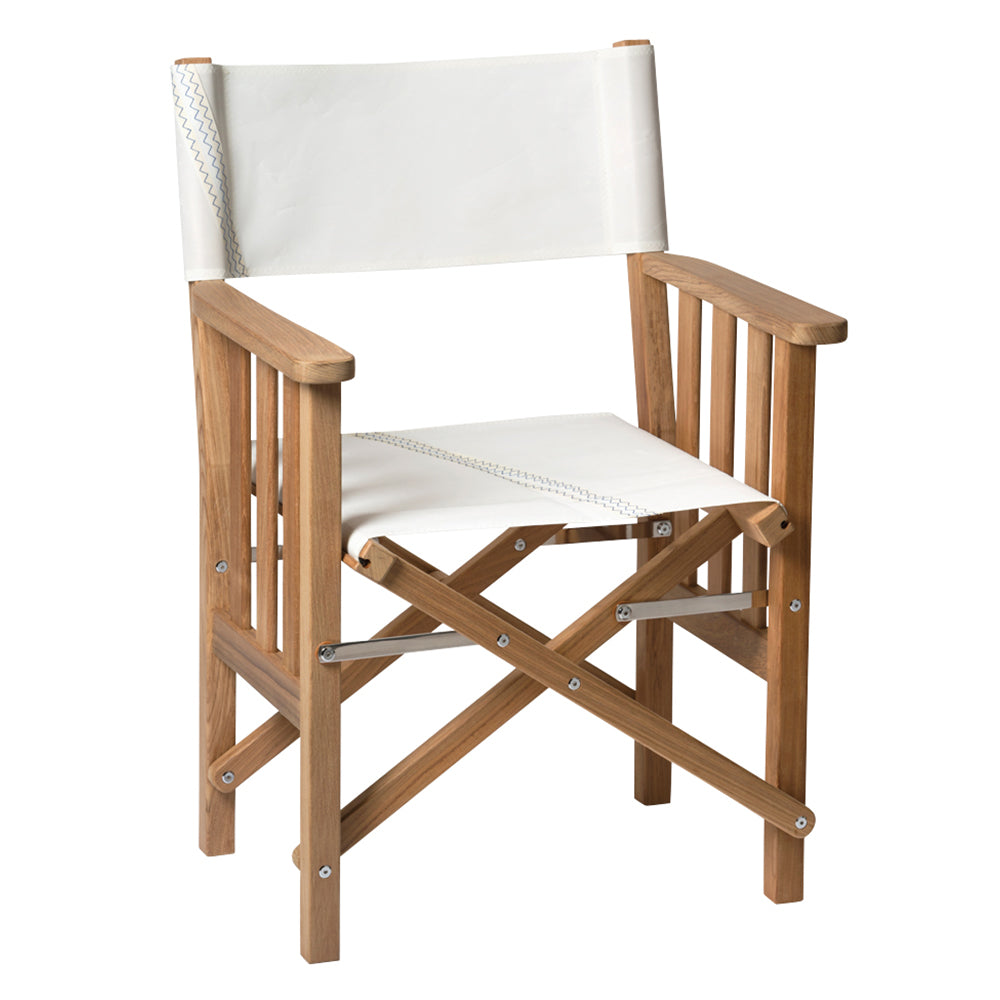 WHITECAP DIRECTOR'S CHAIR II W/SAIL CLOTH SEATING - TEAK