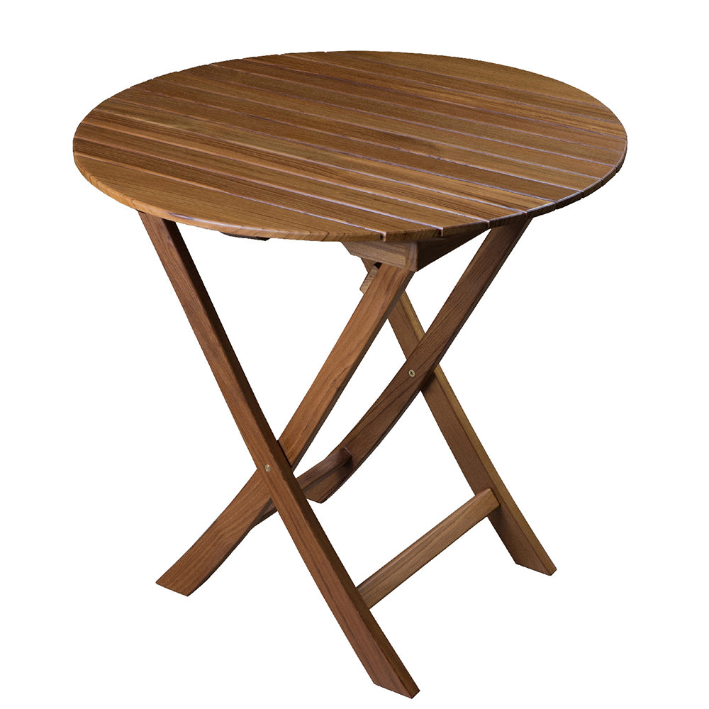 WHITECAP ROUND SLAT TABLE - TEAK