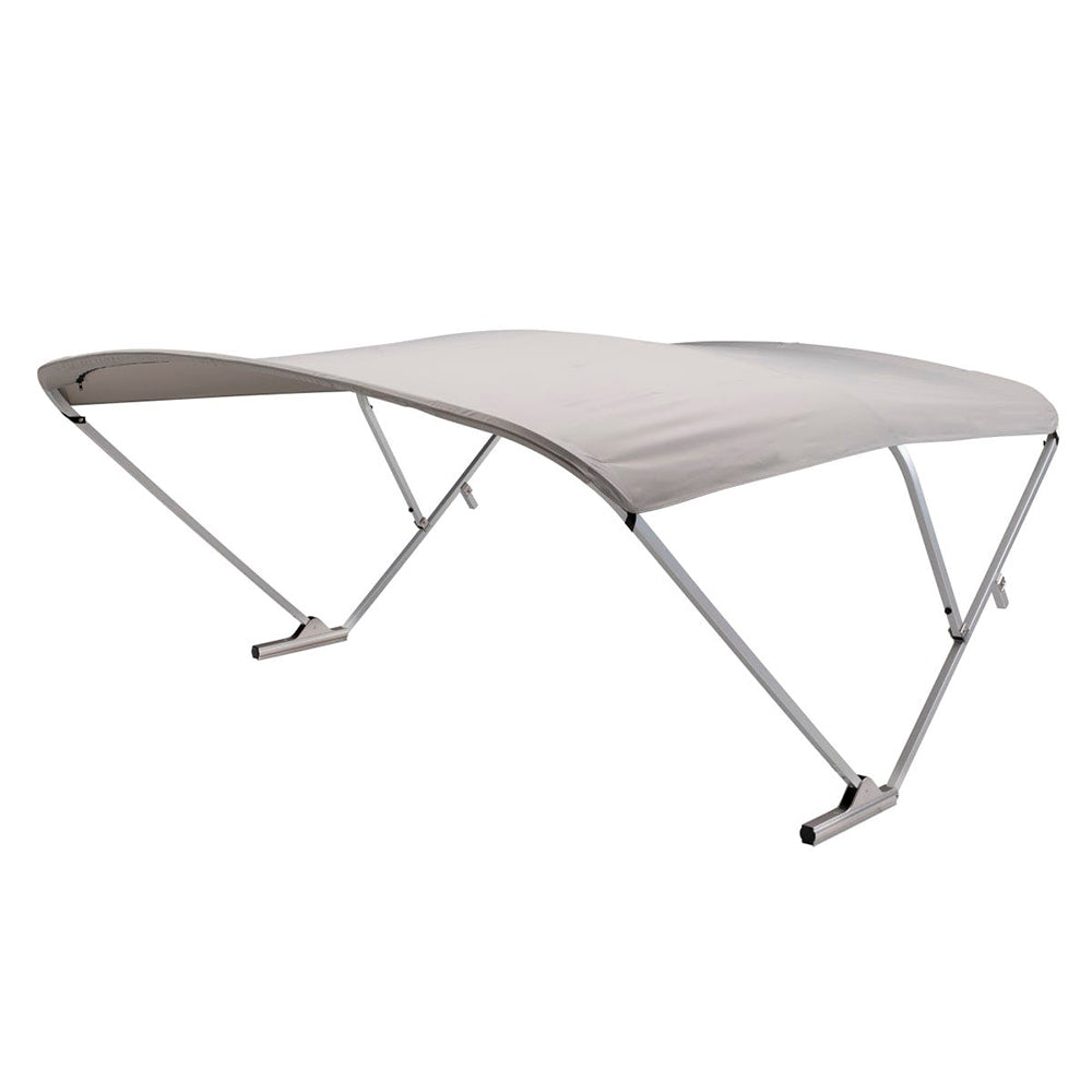 SURESHADE POWER BIMINI - CLEAR ANODIZED FRAME - GREY FABRIC