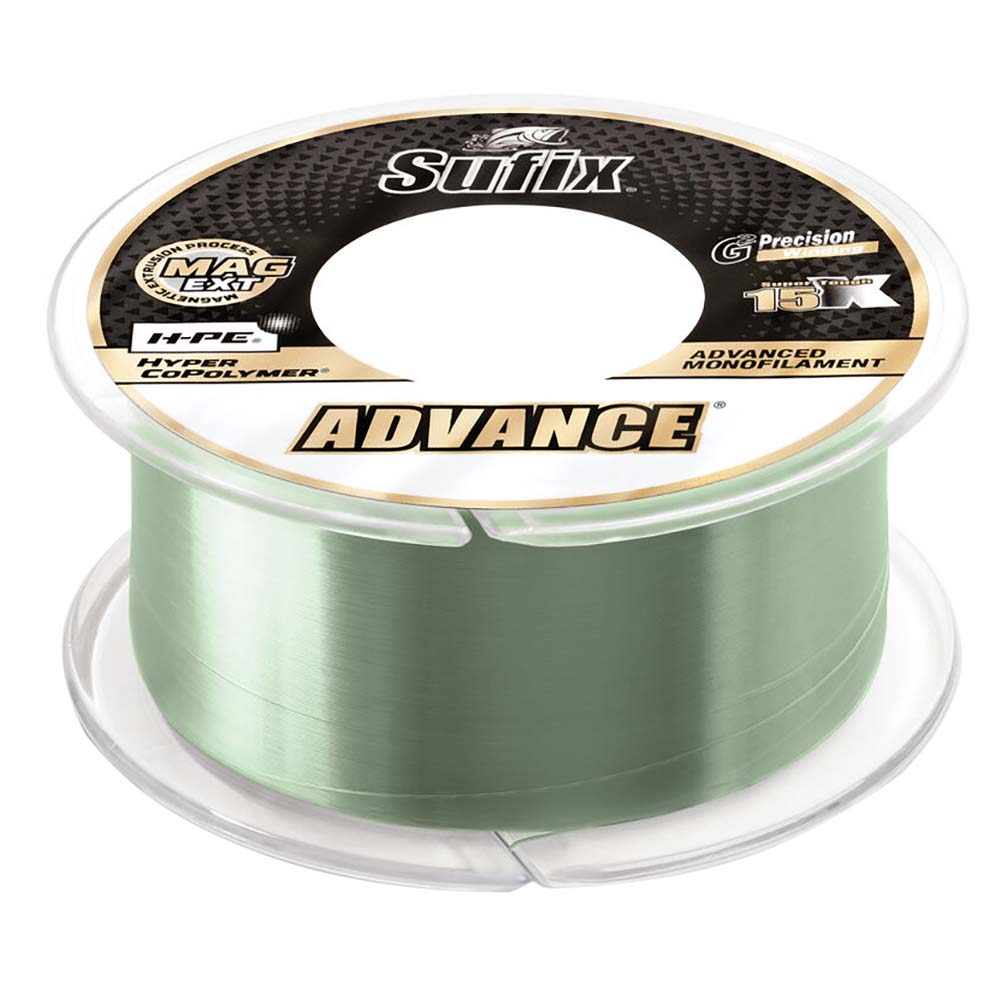 SUFIX ADVANCE® MONOFILAMENT - 12LB - LOW-VIS GREEN - 330 YDS