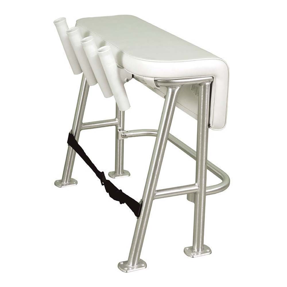 TACO NEPTUNE III LEANING POST W/4 WHITE POLY ROD HOLDERS