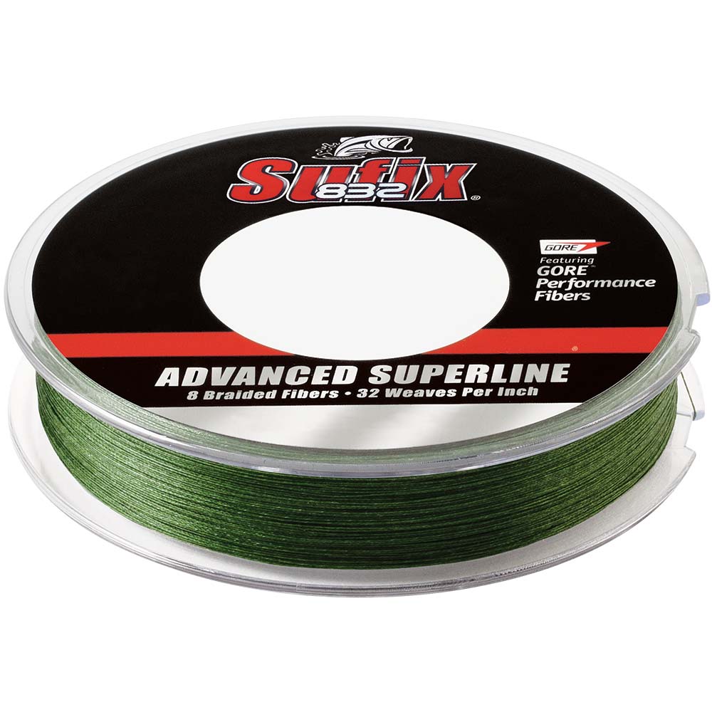 SUFIX 832® ADVANCED SUPERLINE® BRAID - 8LB - LOW-VIS GREEN - 300 YDS