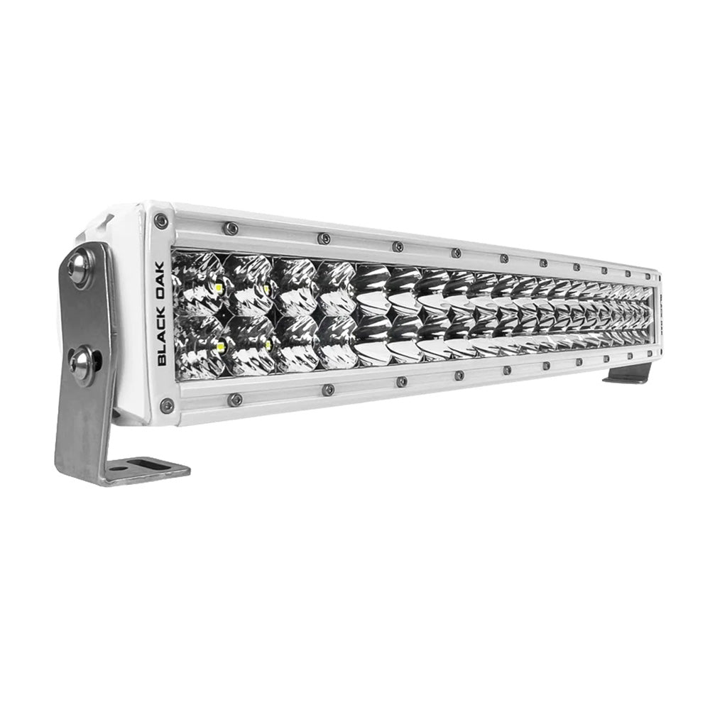 BLACK OAK PRO SERIES 3.0 CURVED DOUBLE ROW 20" LED LIGHT BAR - COMBO OPTICS - WHITE HOUSING