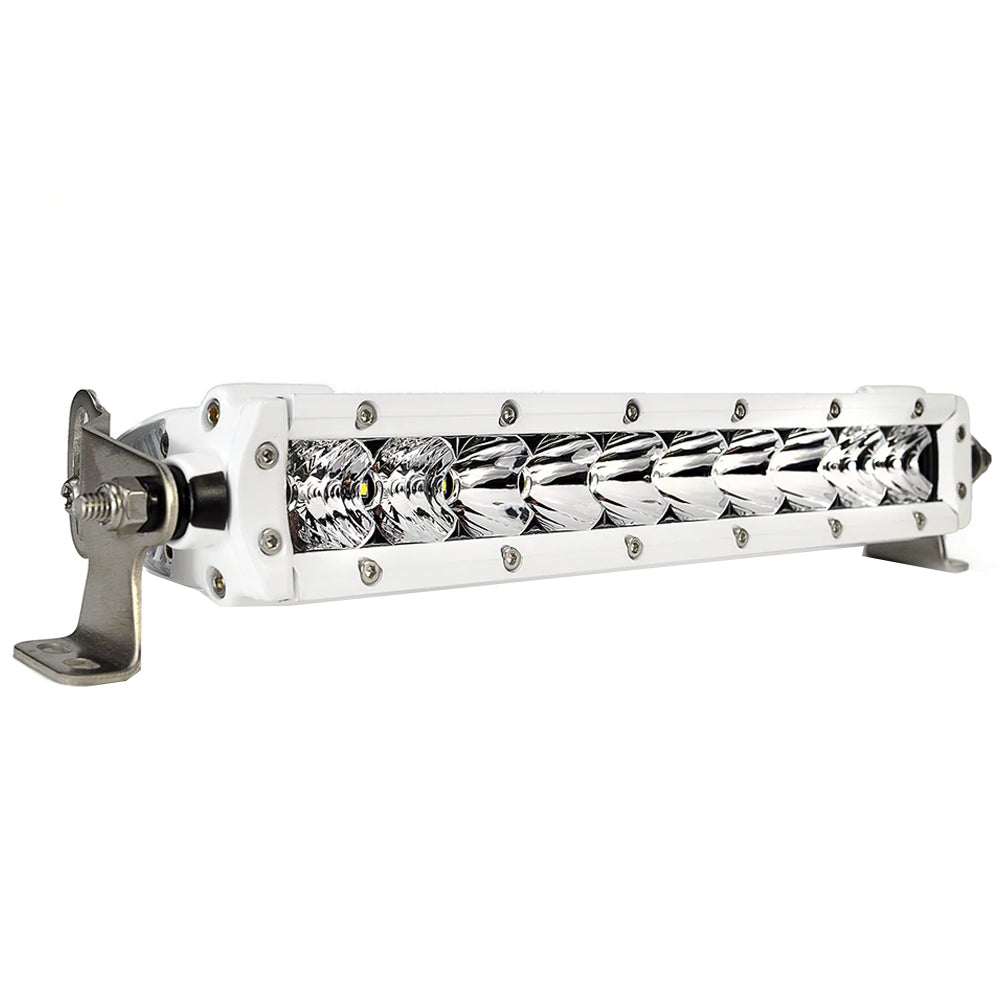 BLACK OAK PRO SERIES 3.0 SINGLE ROW 10" LED LIGHT BAR - COMBO OPTICS - WHITE HOUSING