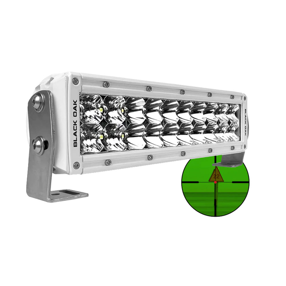 BLACK OAK PRO SERIES 3.0 10" 850NM INFRARED MARINE LED DOUBLE ROW LIGHT BAR - COMBO OPTICS - WHITE HOUSING