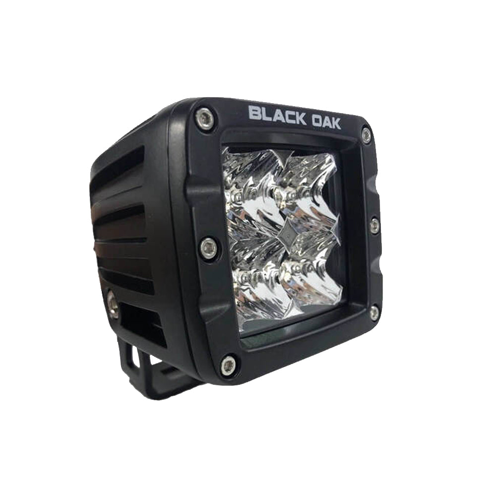 BLACK OAK 2" LED POD LIGHT - SPOT OPTICS - BLACK HOUSING - PRO SERIES 3.0