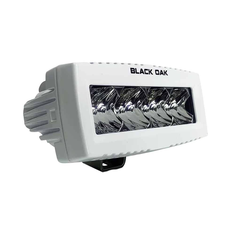 BLACK OAK 4" MARINE SPREADER LIGHT - FLOOD OPTICS - WHITE HOUSING - PRO SERIES 3.0