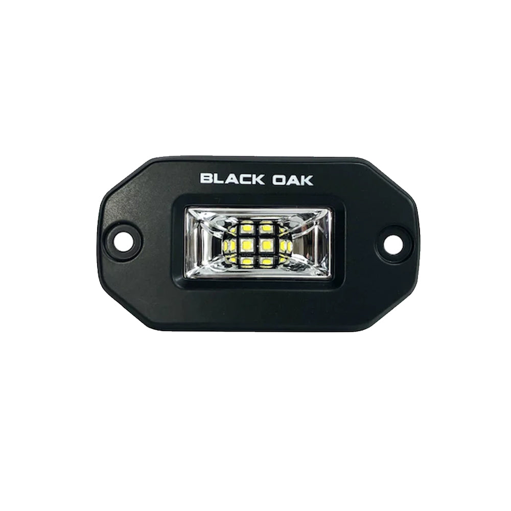 BLACK OAK 2" MARINE FLUSH MOUNT SPREADER LIGHT - BLACK HOUSING - PRO SERIES 3.0
