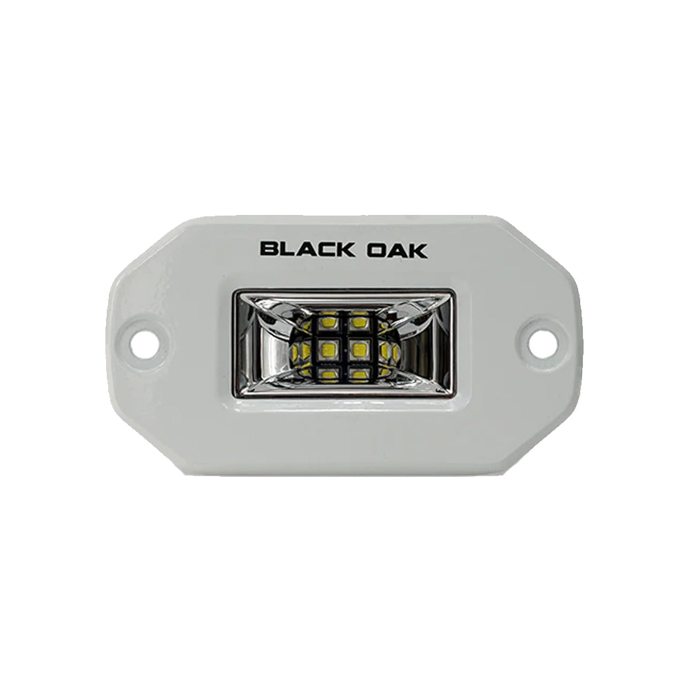 BLACK OAK 2" MARINE FLUSH MOUNT SPREADER LIGHT - WHITE HOUSING - PRO SERIES 3.0