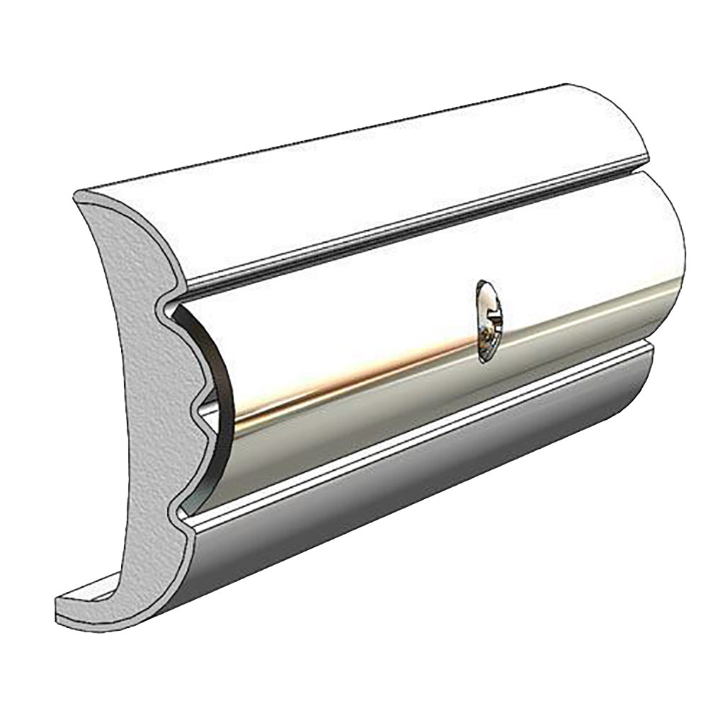 TACO RIGID VINYL FLEX-CORE RUB RAIL 1.58" X .635" - FROSTY WHITE 60'