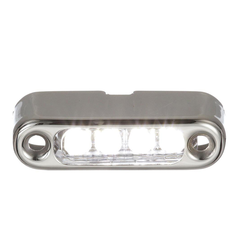 ATTWOOD WHITE LED MICRO LIGHT W/STAINLESS STEEL BEZEL & VERTICAL MOUNT