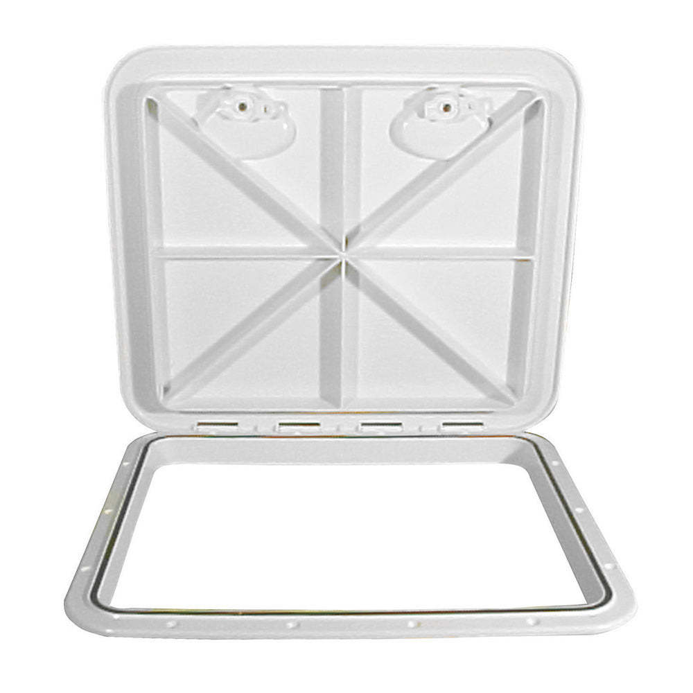 BECKSON 18X21 RECTANGULAR HATCH - WHITE - ASA MATERIAL ACRYLONITRILE STYRENE ACRYLATE