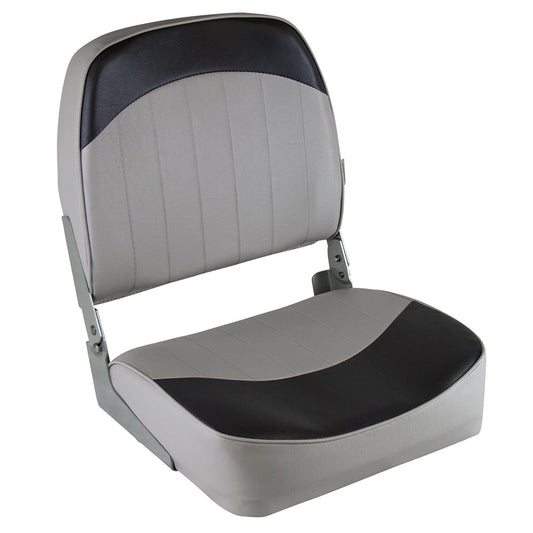 WISE STANDARD LOW-BACK FISHING SEAT - GREY/CHARCOAL