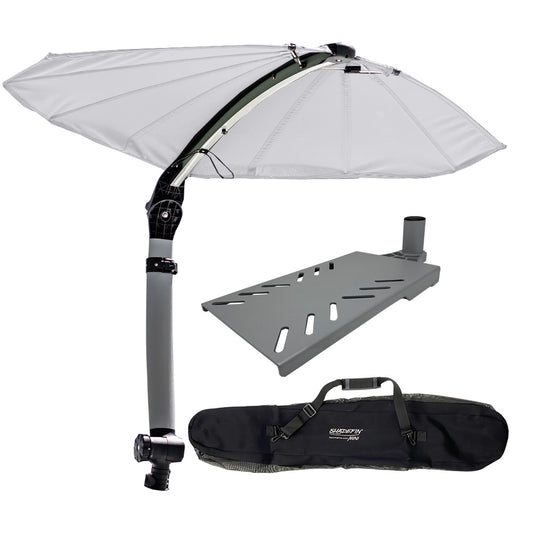 TACO SHADEFIN MINI W/WHITE FABRIC - BAG &AMP; SWIVEL SEAT MOUNT KIT