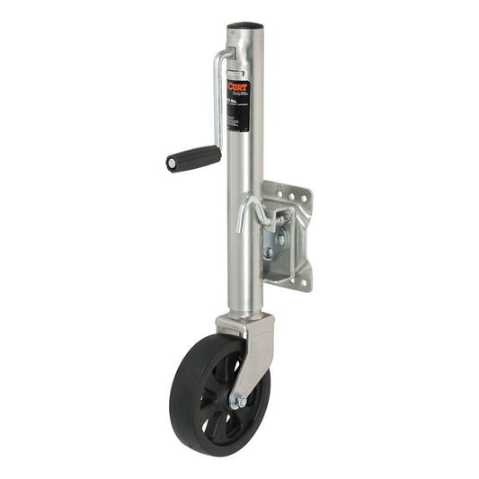 CURT MARINE JACK W/8&RDQUO; WHEEL - 1,500 LBS - ADJUST VERTICALLY 10"