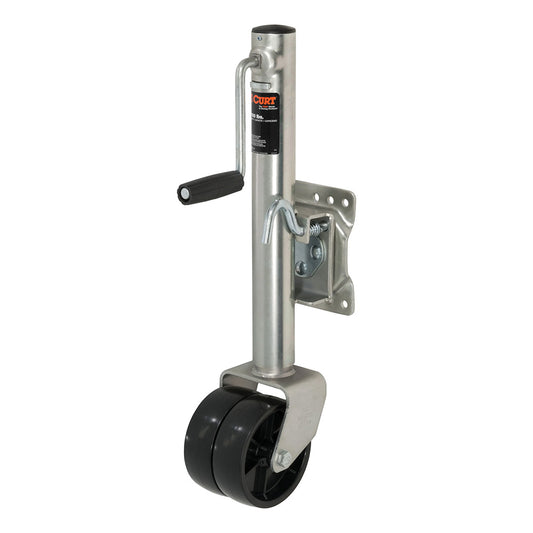 CURT MARINE JACK W/DUAL 6&RDQUO; WHEEL - 1,500 LBS - ADJUST VERTICALLY 10"