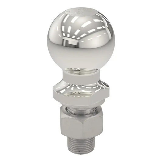 CURT 2-5/16" TRAILER BALL - 1" X 2-1/8" SHANK - 7,500 LBS - STAINLESS STEEL