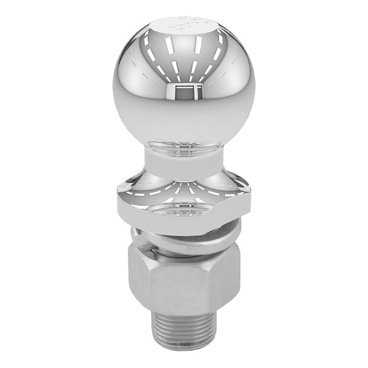 CURT 2" TRAILER BALL - 1" X 2-1/8" SHANK - 7,500 LBS. - CHROME