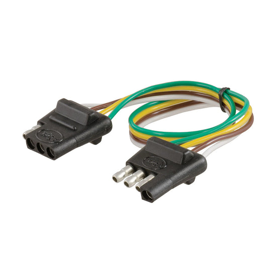 CURT 4-WAY FLAT CONNECTOR PLUG &AMP; SOCKET W/12&RDQUO; WIRES