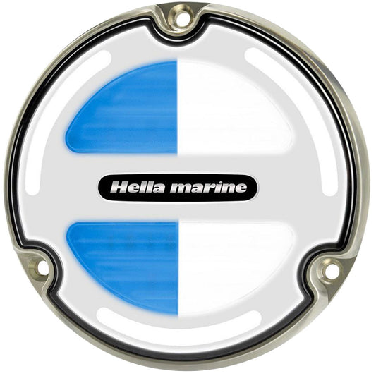 HELLA MARINE APELO A3 WHITE/BLUE UNDERWATER LIGHT - BRONZE - WHITE LENS