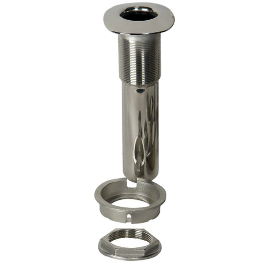 C.E. SMITH 80 SERIES SCREWLESS FLUSH MOUNT ROD HOLDER - 0 DEGREE - STAINLESS STEEL - CAST BOTTOM - BLACK LINER