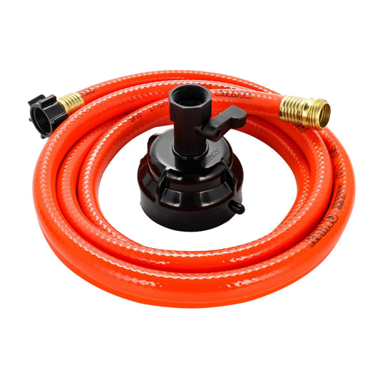 CAMCO RHINOFLEX 10&RSQUO; CLEAN OUT HOSE W/RINSER CAP - 5/8" INTERNAL DIAMETER