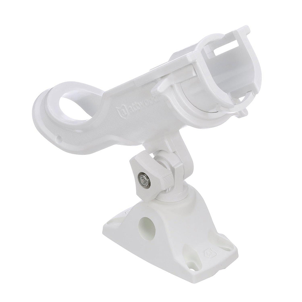 ATTWOOD HEAVY-DUTY ADJUSTABLE ROD HOLDER W/COMBO MOUNT - WHITE